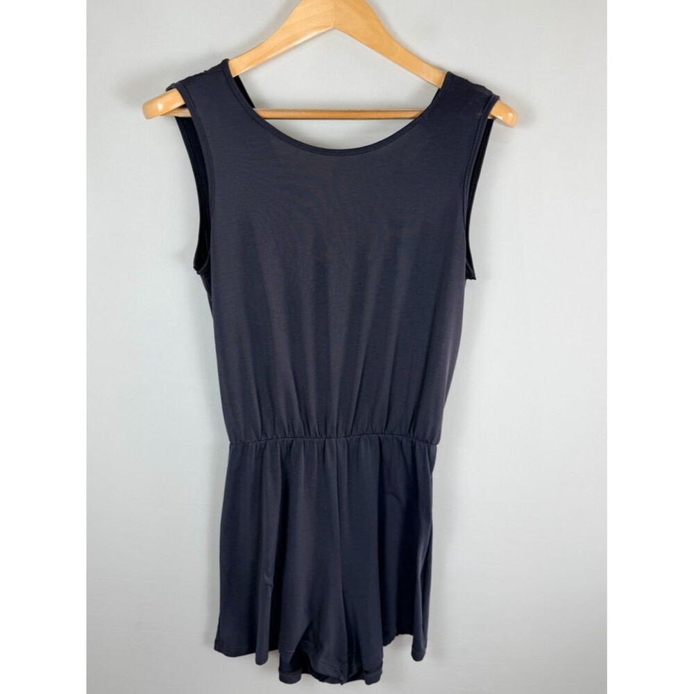 Enough About Me Sleeveless Romper M Modal Open Back Twist Effortless Minimalist